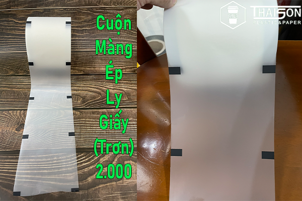 Cuộn màng ép ly giấy, ép được 2000 ly